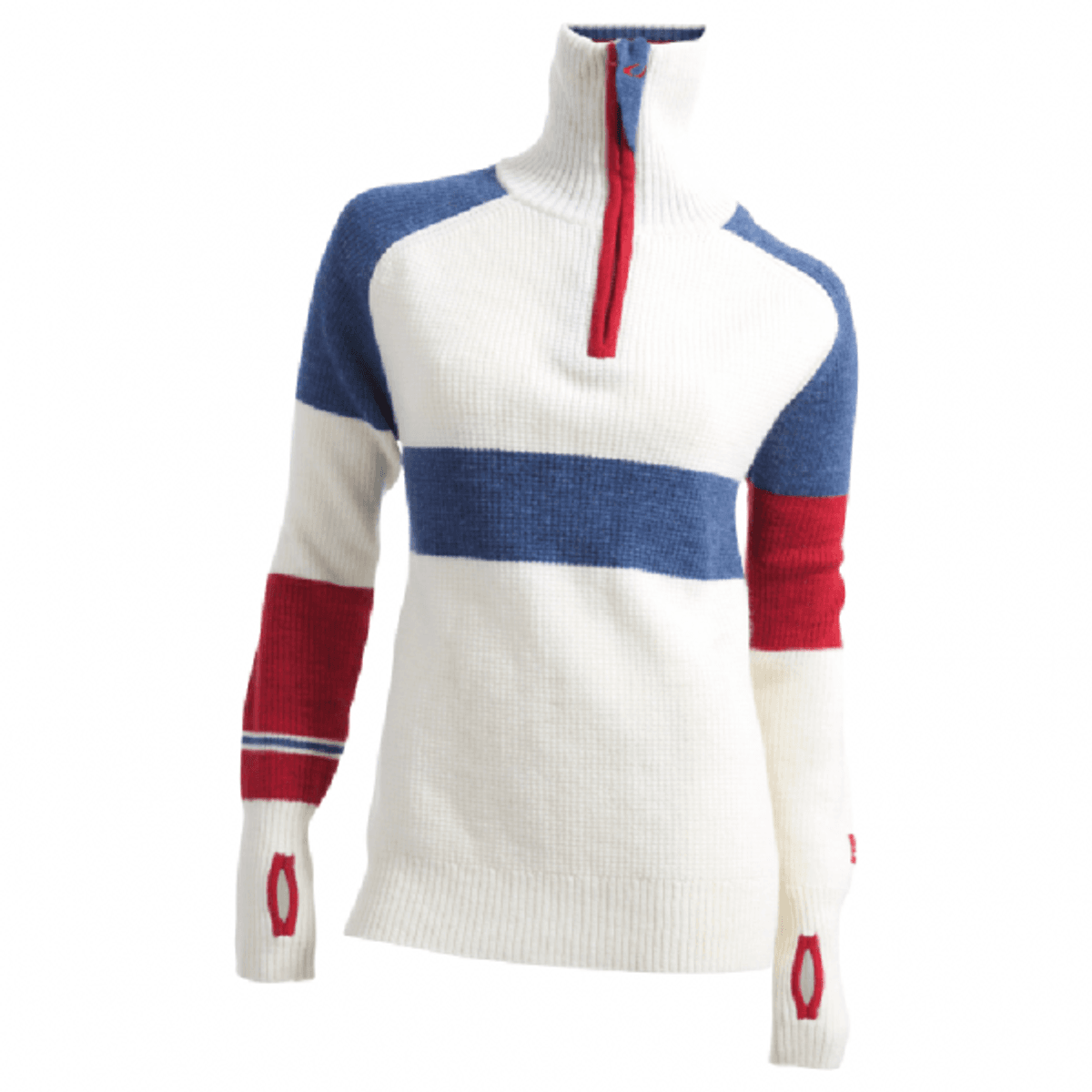 Rav sweater w/zip Grey Melange/Coral Rose